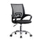 Office Chair with Casters Swivel Armrests Black