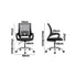 Office Chair with Casters Swivel Armrests Black