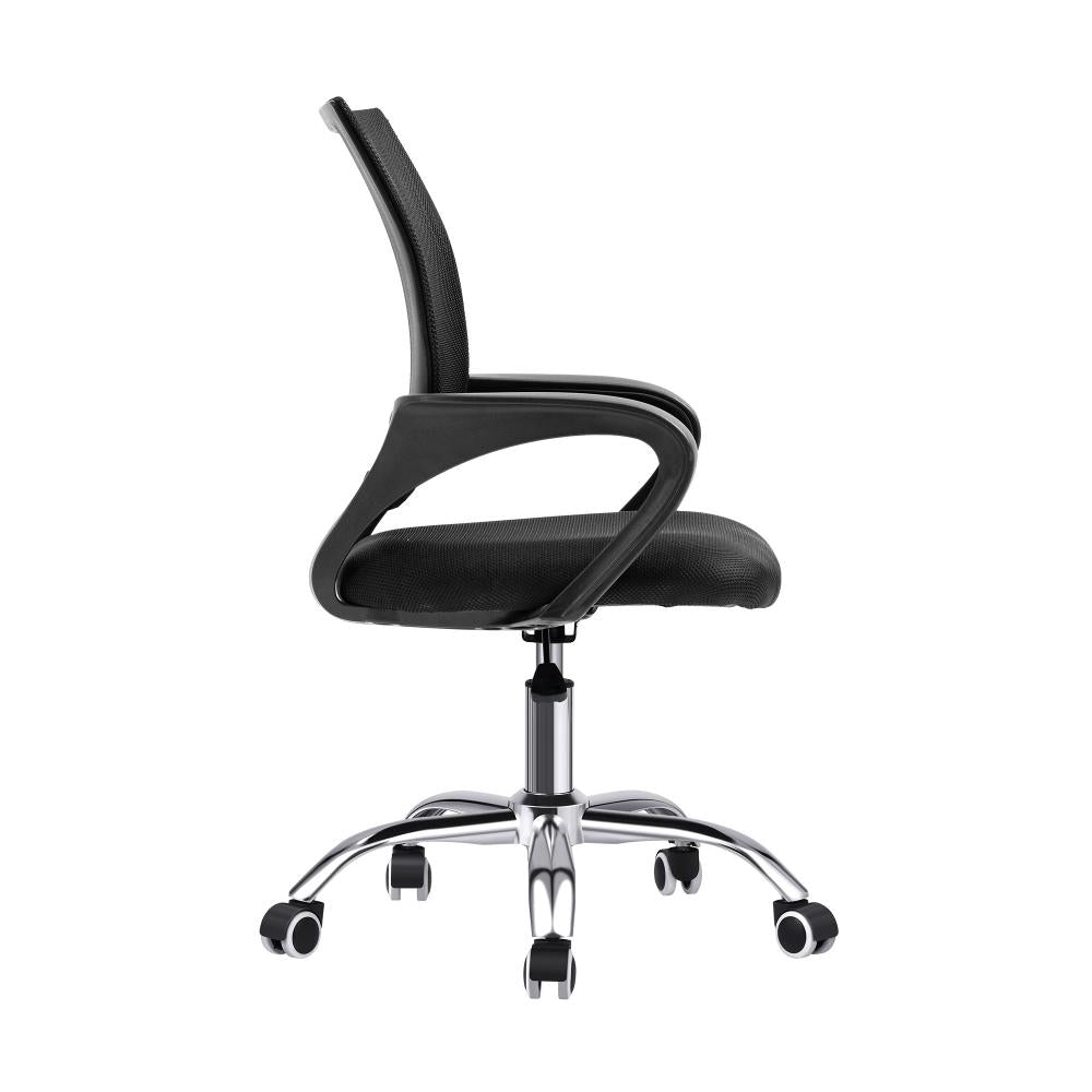 Office Chair with Casters Swivel Armrests Black