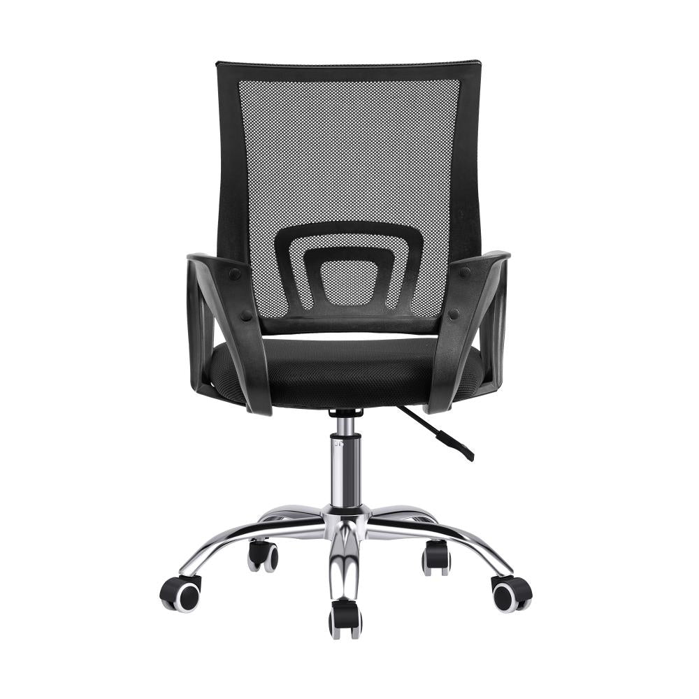Office Chair with Casters Swivel Armrests Black