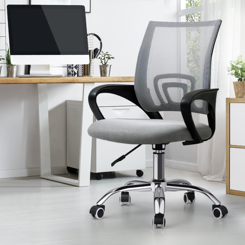 Office Chair with Mesh Backrest Foam Seat Grey