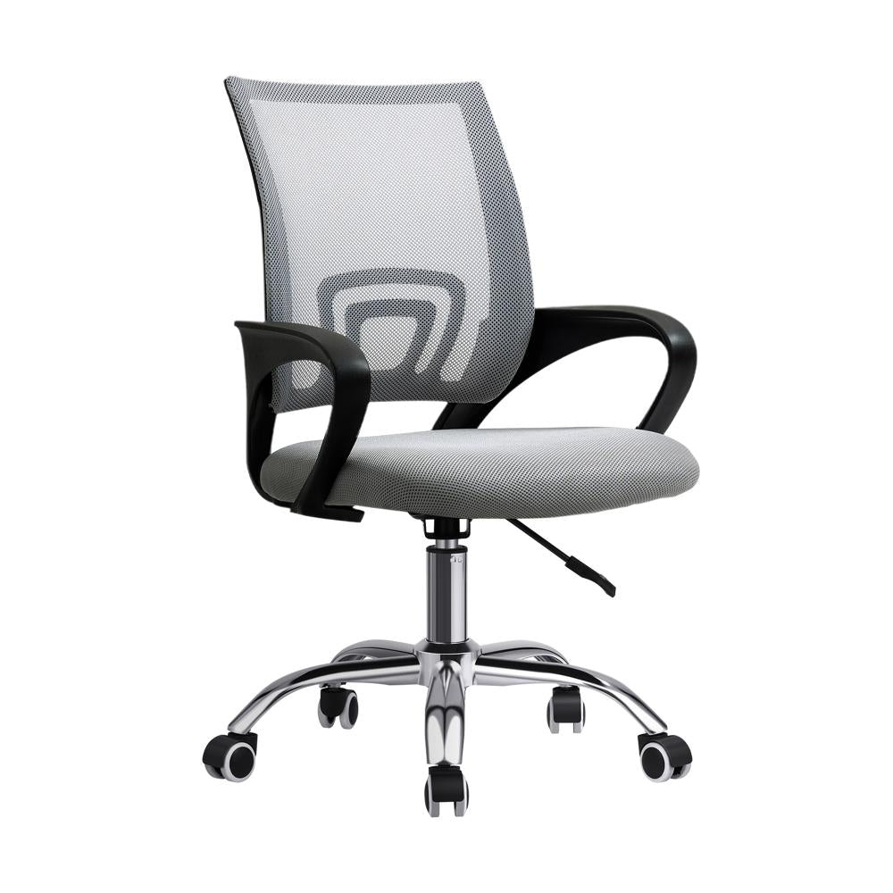 Office Chair with Mesh Backrest Foam Seat Grey