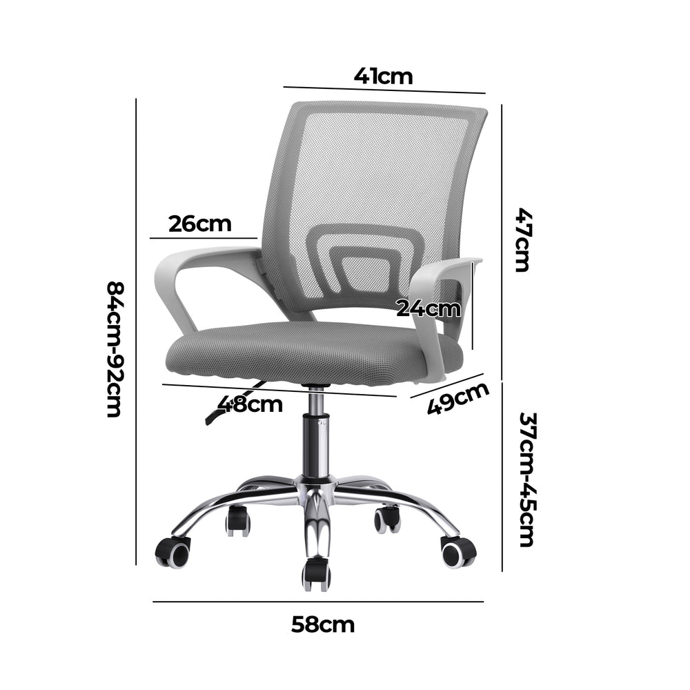 Mesh Office Chair Foam Seat White