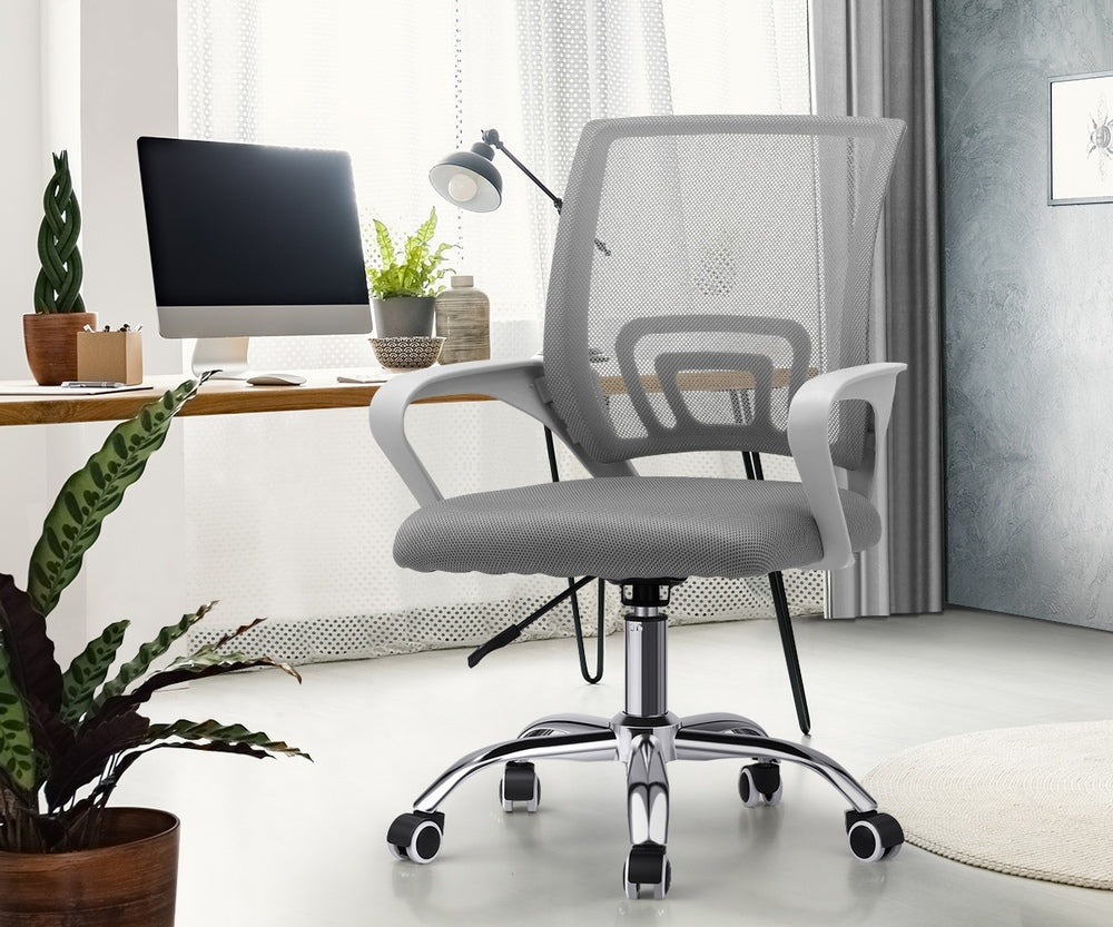 Mesh Office Chair Foam Seat White