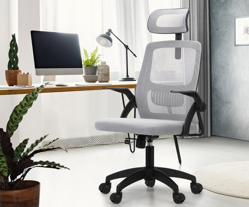 Mesh Office Chair Fabric Seat Black&Grey