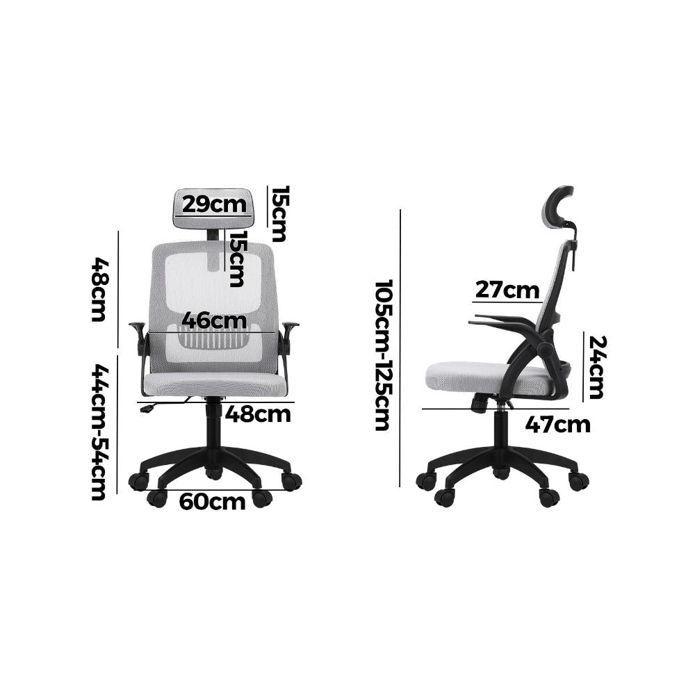 Mesh Office Chair Fabric Seat Black&Grey