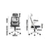 Ergonomic Office Chair Back Support Dark Grey&White