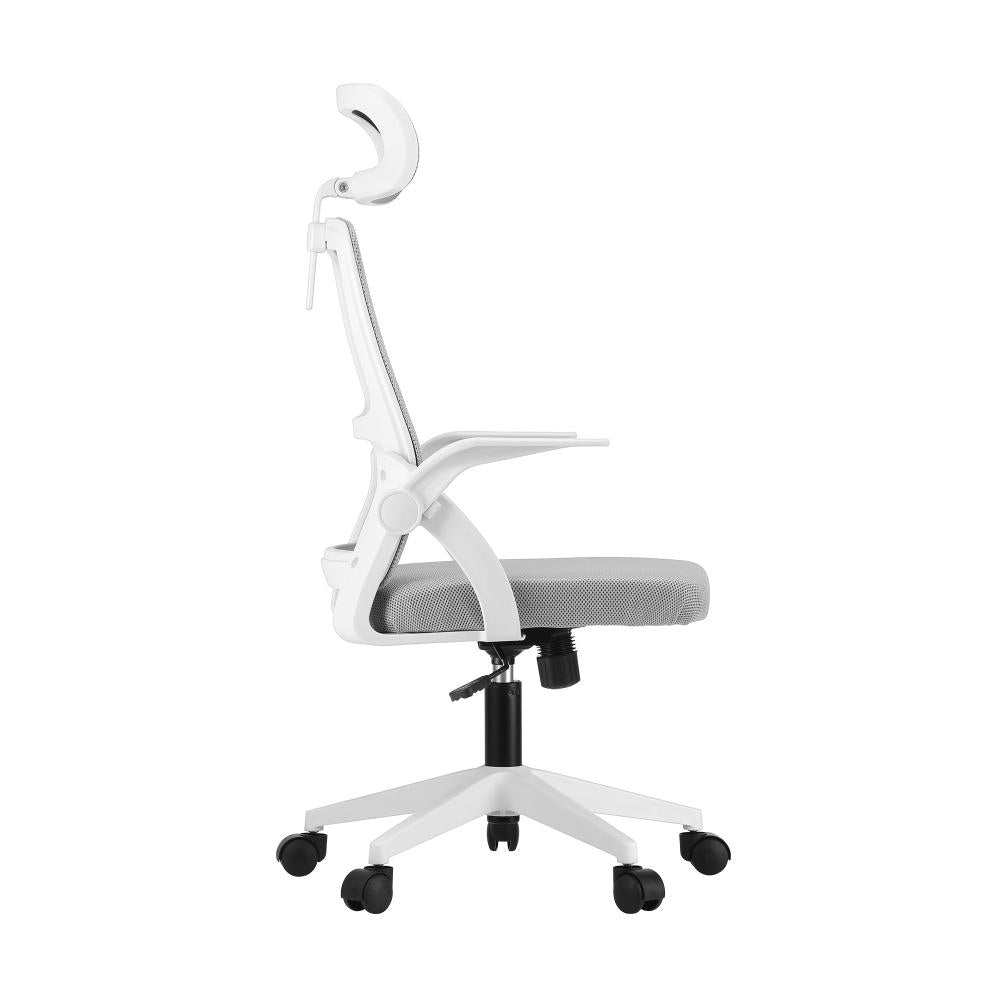 Mesh Office Chair Fabric Seat White