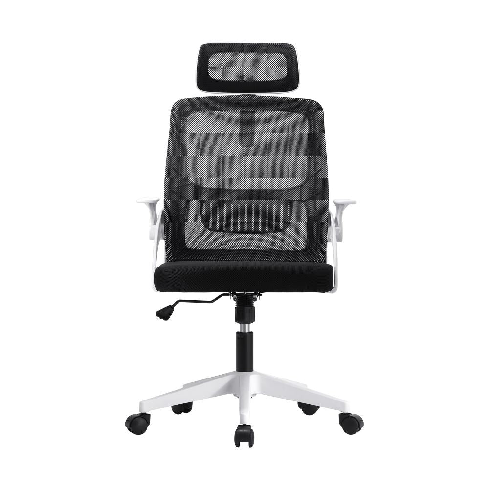 Mesh Office Chair Fabric Seat Black&White