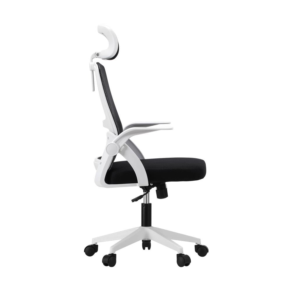 Mesh Office Chair Fabric Seat Black&White