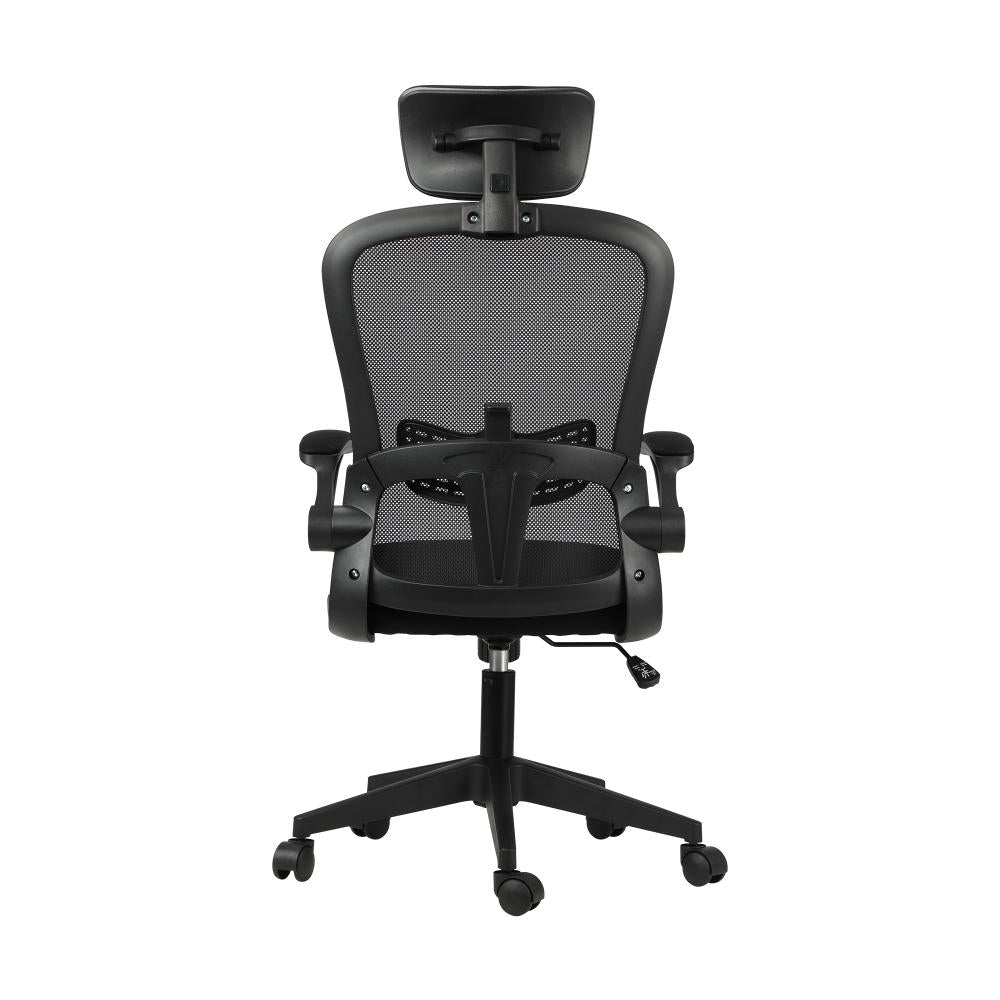 Office Chair with Mesh Padding Headrest Armrest Black