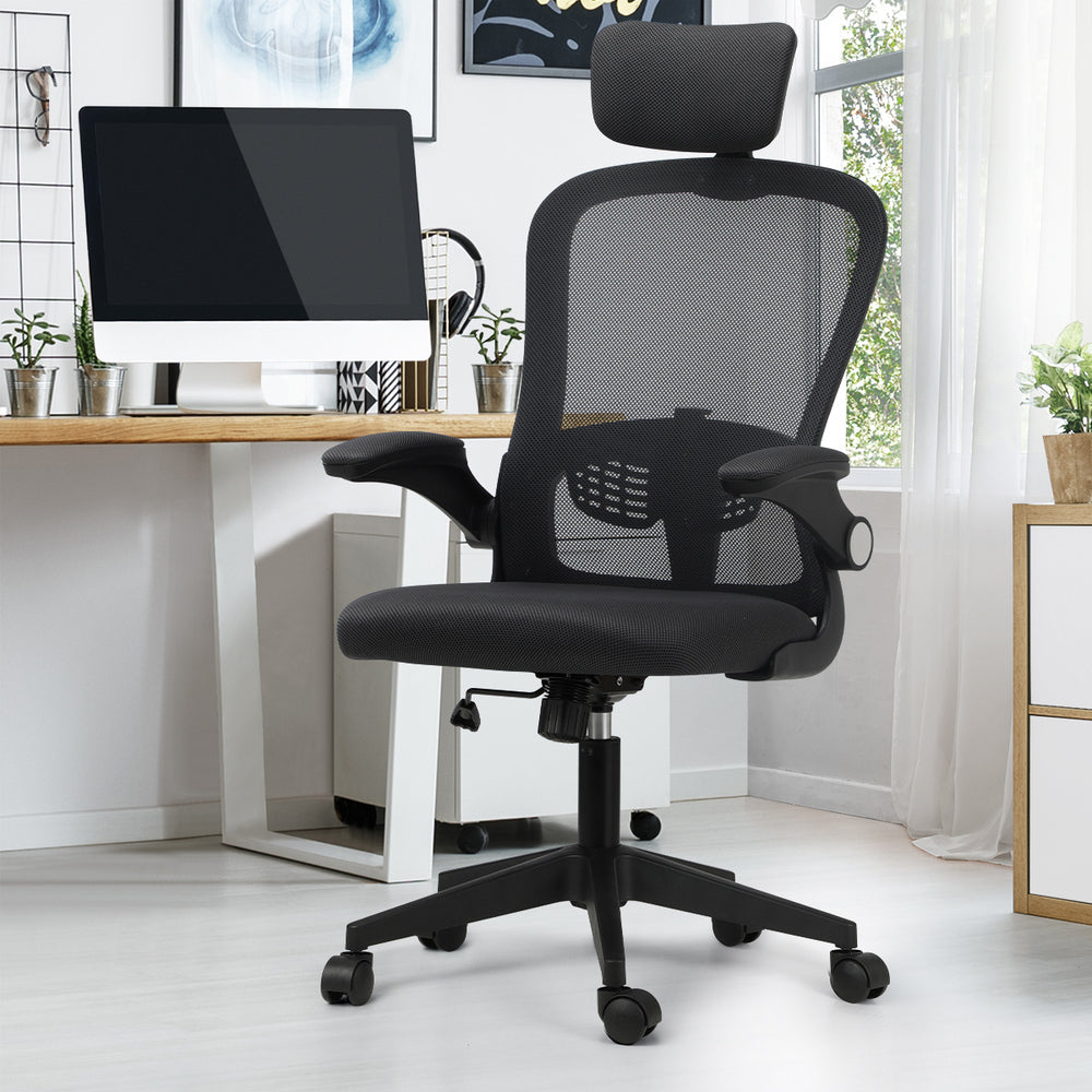 Mesh Office Chair Executive Seat Racing Tilt DGY&BK