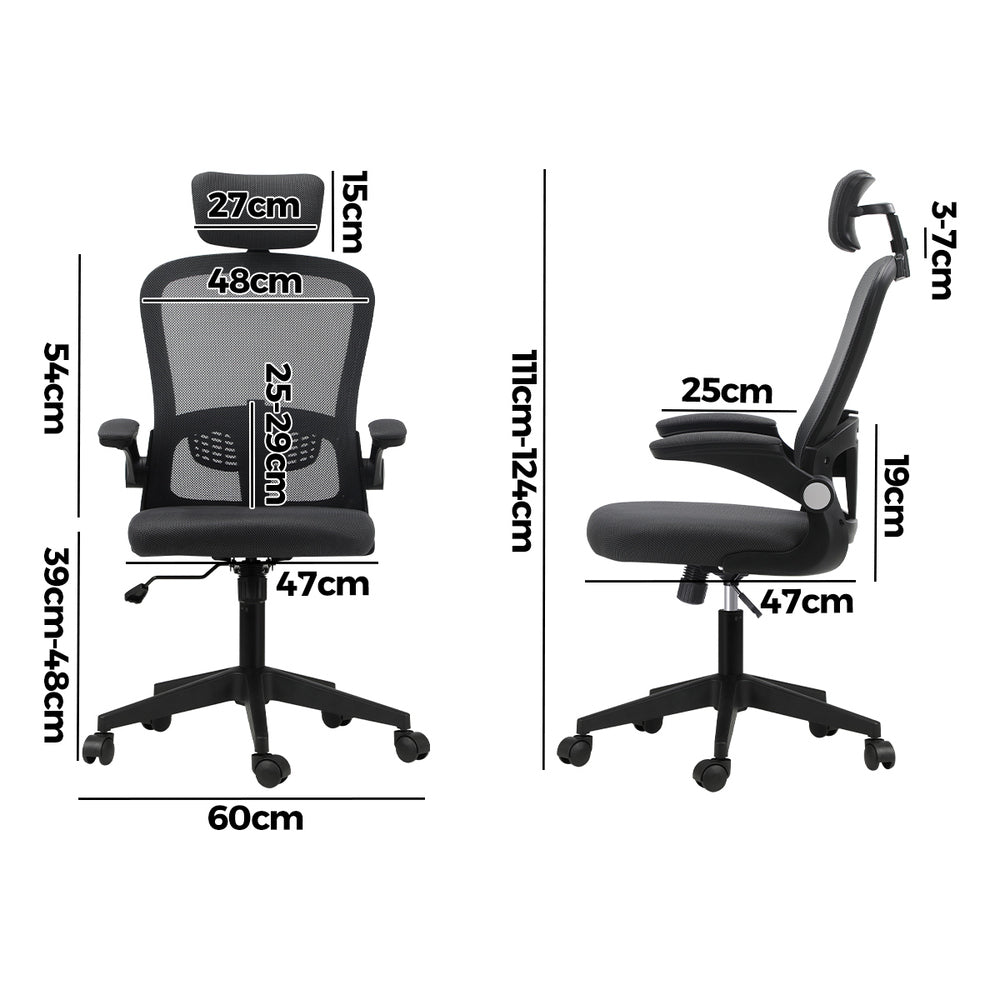 Mesh Office Chair Executive Seat Racing Tilt DGY&BK