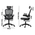 Mesh Office Chair Executive Seat Racing Tilt DGY&BK