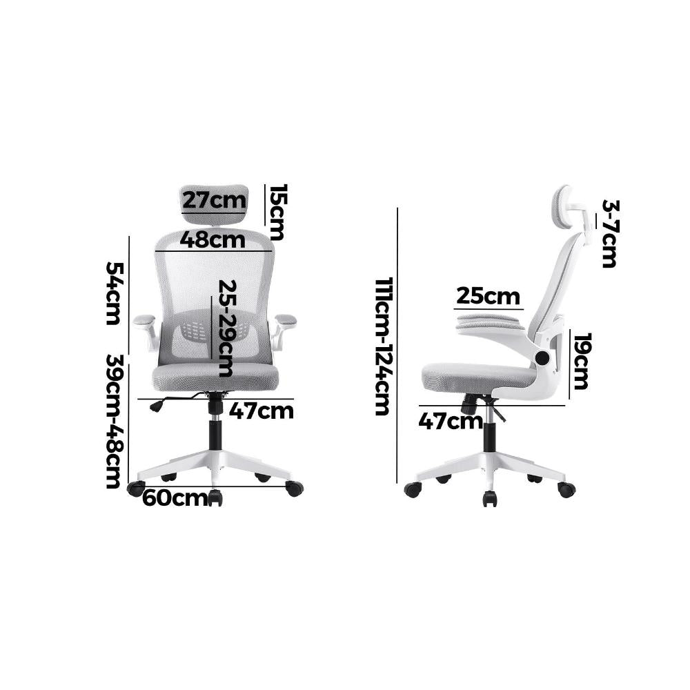 Office Chair with Mesh Fabric Seat White