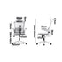 Office Chair with Mesh Fabric Seat White