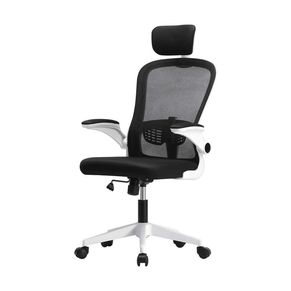 Mesh Office Chair Fabric Seat White&Black