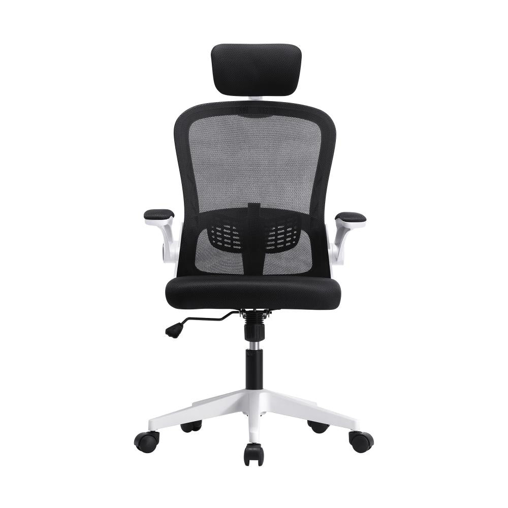 Mesh Office Chair Fabric Seat White&Black