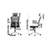 Mesh Office Chair Fabric Seat White&Black