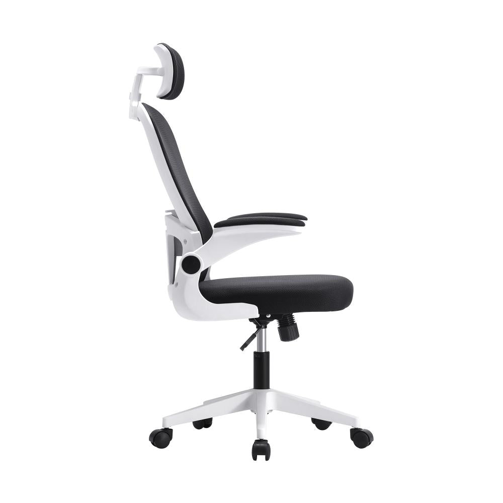 Mesh Office Chair Fabric Seat White&Black