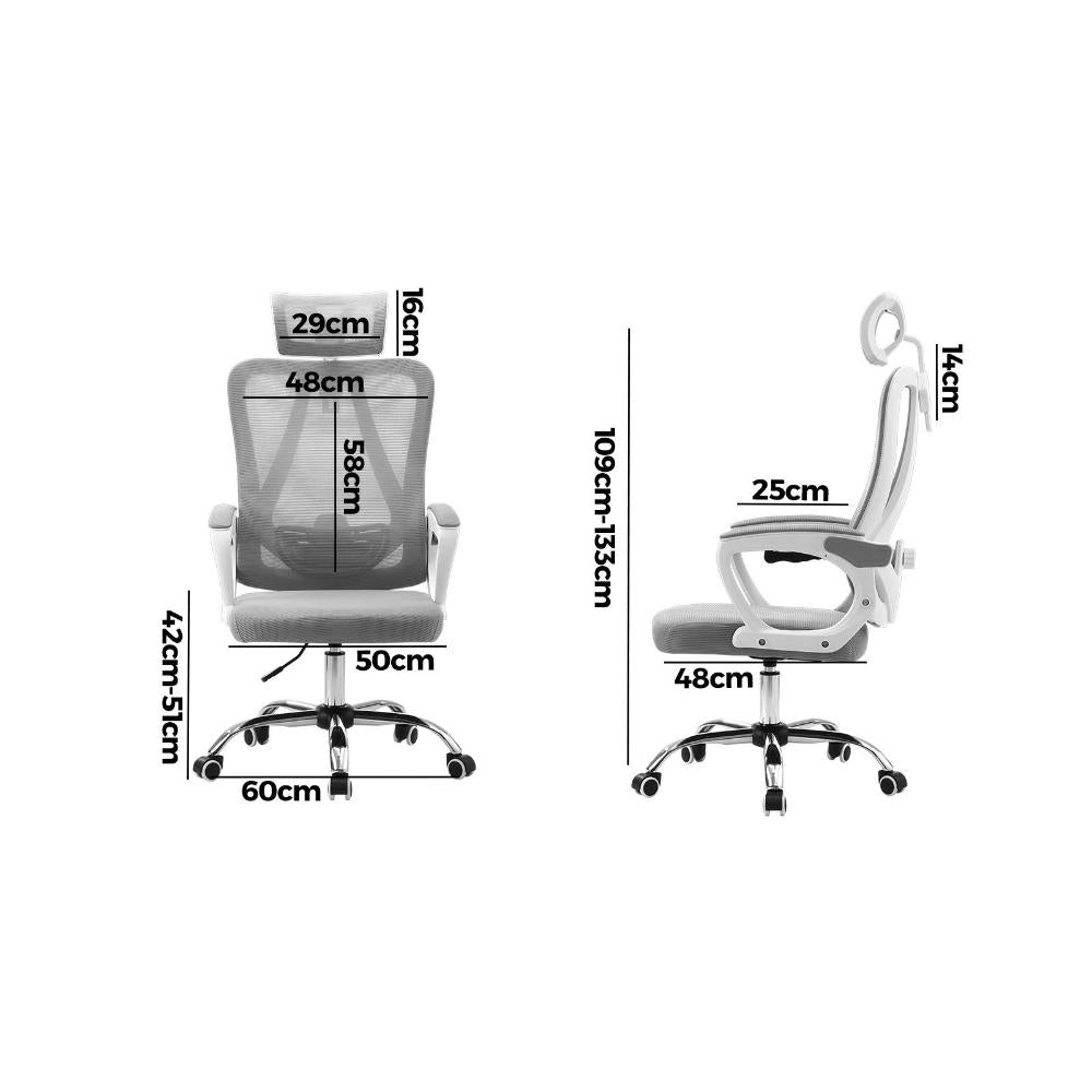 Ergonomic Office Chair Lumbar Support White