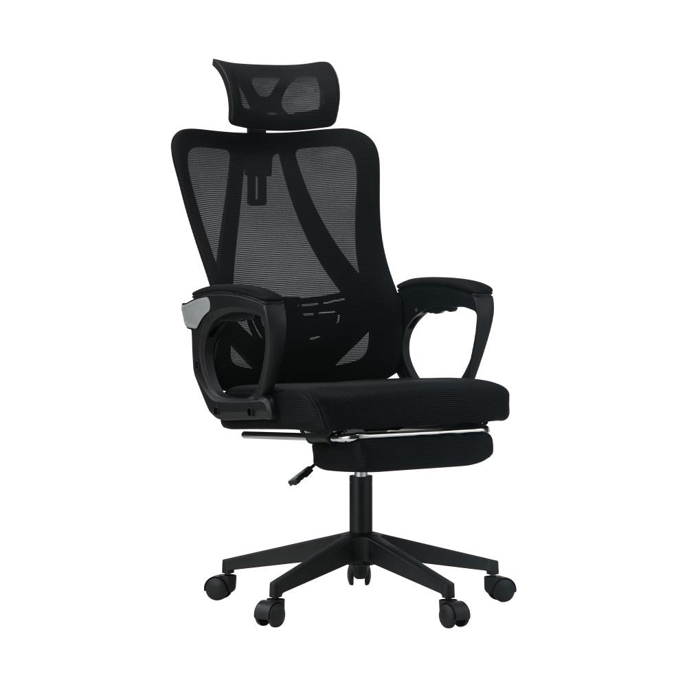 Mesh Office Chair Adjustable Lumbar Support Black
