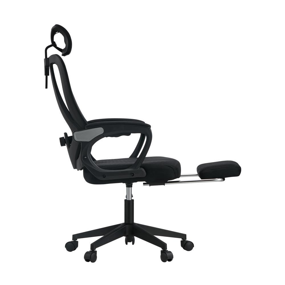 Mesh Office Chair Adjustable Lumbar Support Black