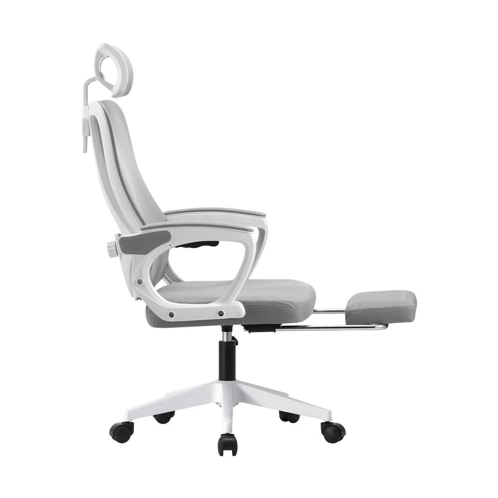 Mesh Office Chair Adjustable Lumbar Support White