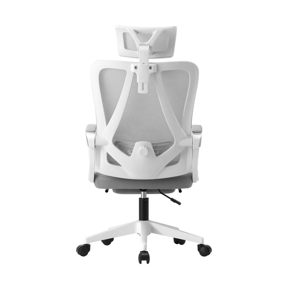 Mesh Office Chair Adjustable Lumbar Support White