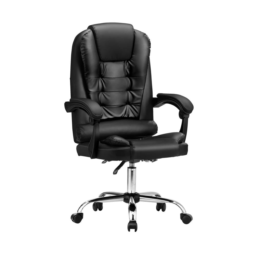 Massage Office Chair Racing Chairs PU Leather Black