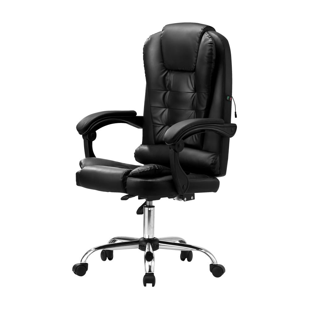 Massage Office Chair Racing Chairs PU Leather Black