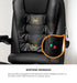 Massage Office Chair PU Leather with Footrest Black