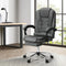 Massage Office Chair PU Leather Reclining Footrest Grey