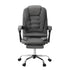 Massage Office Chair PU Leather with Footrest Grey