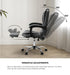 Massage Office Chair PU Leather with Footrest Grey