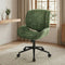 Oikiture Armless Office Chair Mid Back Swivel Chair w/ Wheels Green