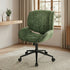 Oikiture Armless Office Chair Mid Back Swivel Chair w/ Wheels Green