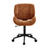 Oikiture Armless Office Chair Mid Back Swivel Chair w/ Wheels Orange