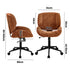 Oikiture Armless Office Chair Mid Back Swivel Chair w/ Wheels Orange