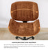 Oikiture Armless Office Chair Mid Back Swivel Chair w/ Wheels Orange