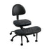 Oikiture Cross Legged Office Chair with Wheels Adjustable Height Black