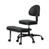 Oikiture Cross Legged Office Chair with Wheels Adjustable Height Black