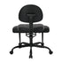 Oikiture Cross Legged Office Chair with Wheels Adjustable Height Black