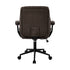 Oikiture Office Chair Mid Back Swivel with Padded Arms Chocolate