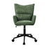 Mid Back Swivel Office Chair Wide Seat Armrest Green