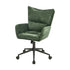 Mid Back Swivel Office Chair Wide Seat Armrest Green