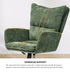 Mid Back Swivel Office Chair Wide Seat Armrest Green