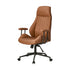 Oikiture Office Chair High Back Swivel Gaming Computer Chairs Brown