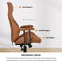 Oikiture Office Chair High Back Swivel Gaming Computer Chairs Brown