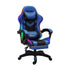 Racing Gaming Chair 7 RGB LED 8 Points Massage Black&Blue